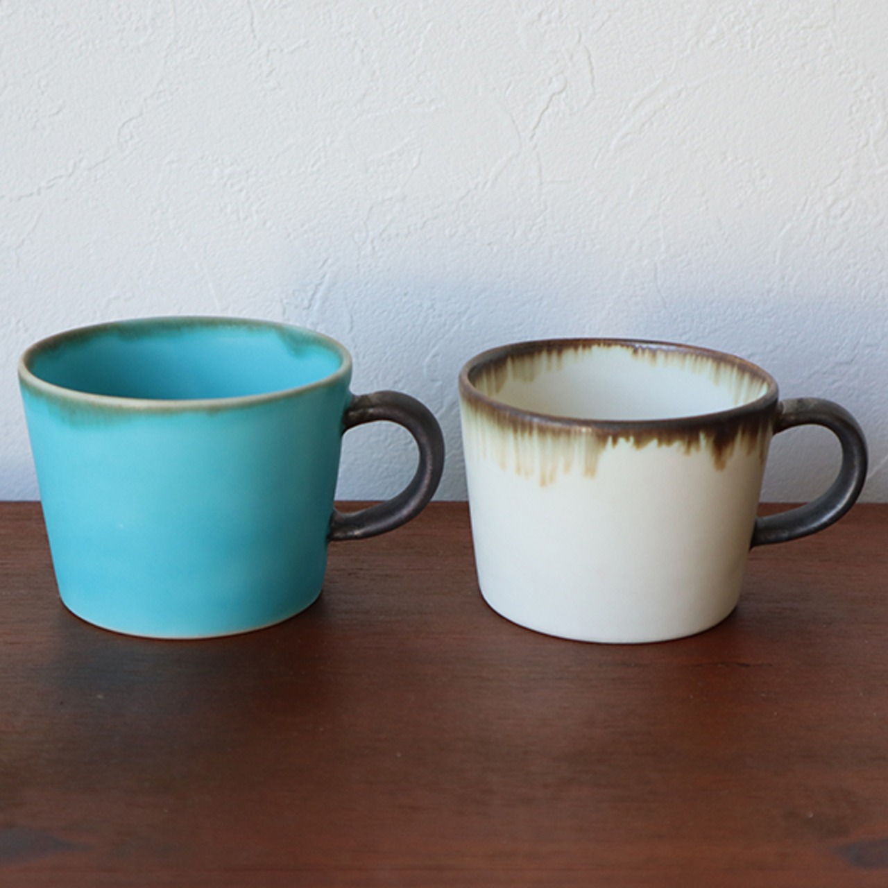 波佐見焼　ミニマグカップ（ターコイズ・チタン白マット）