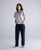 7N&H PRINT V NECK T-SHIRT FOR LADIES［HSC019］