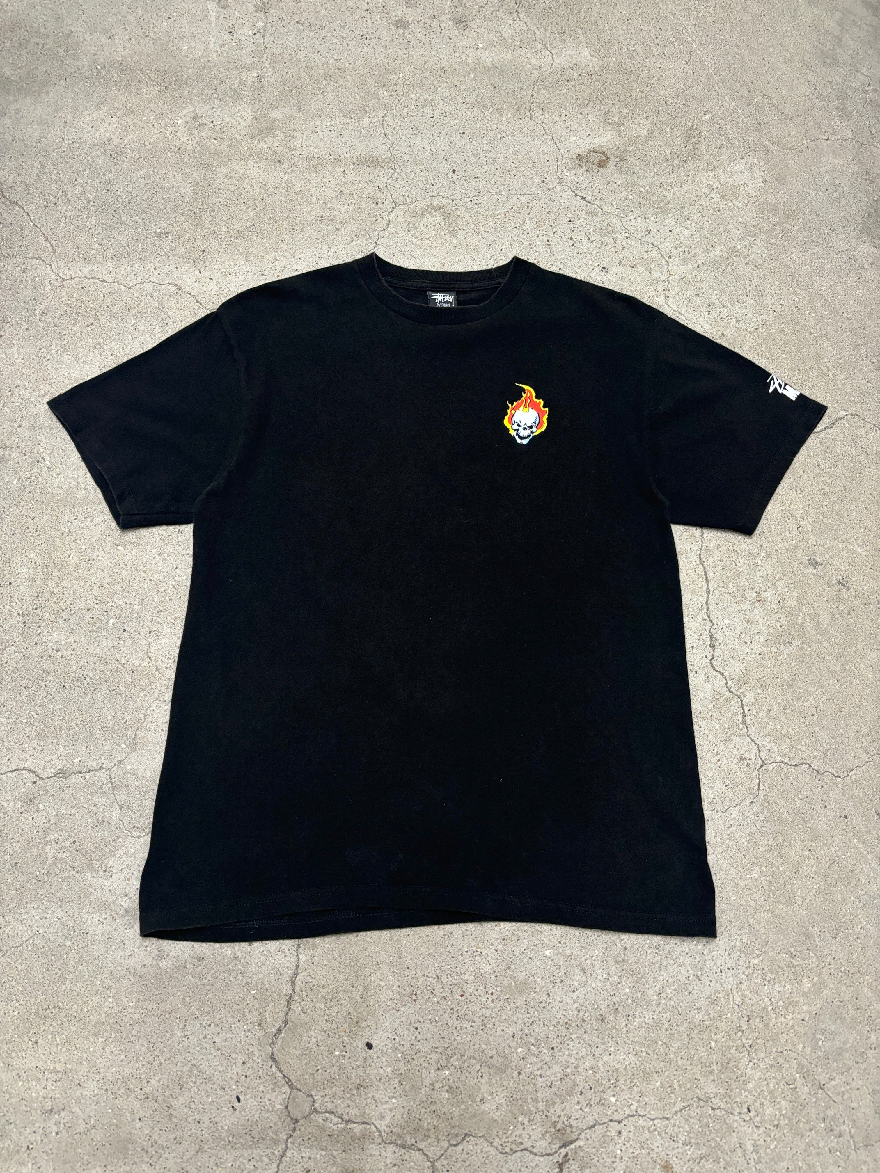 10s STUSSY × MARVEL COMICS/Ghosto Rider print Tee/2011年/M/ゴ