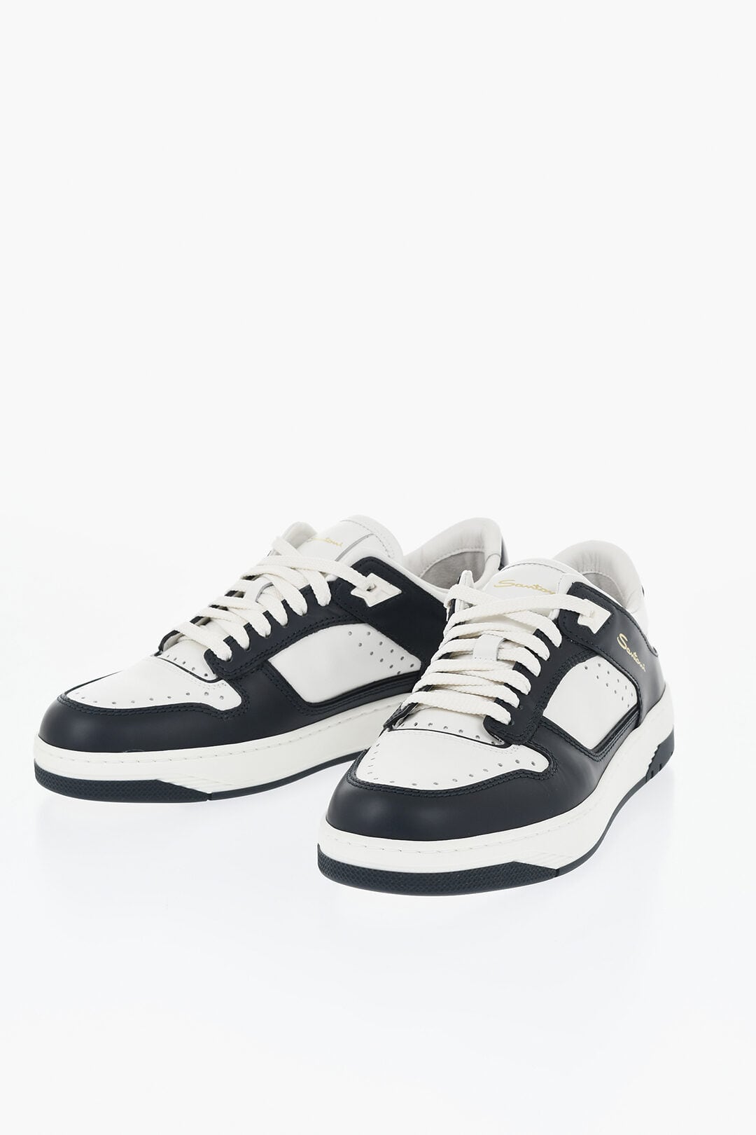 SANTONI サントーニ スニーカー レザー・カーフレザー・ラバー