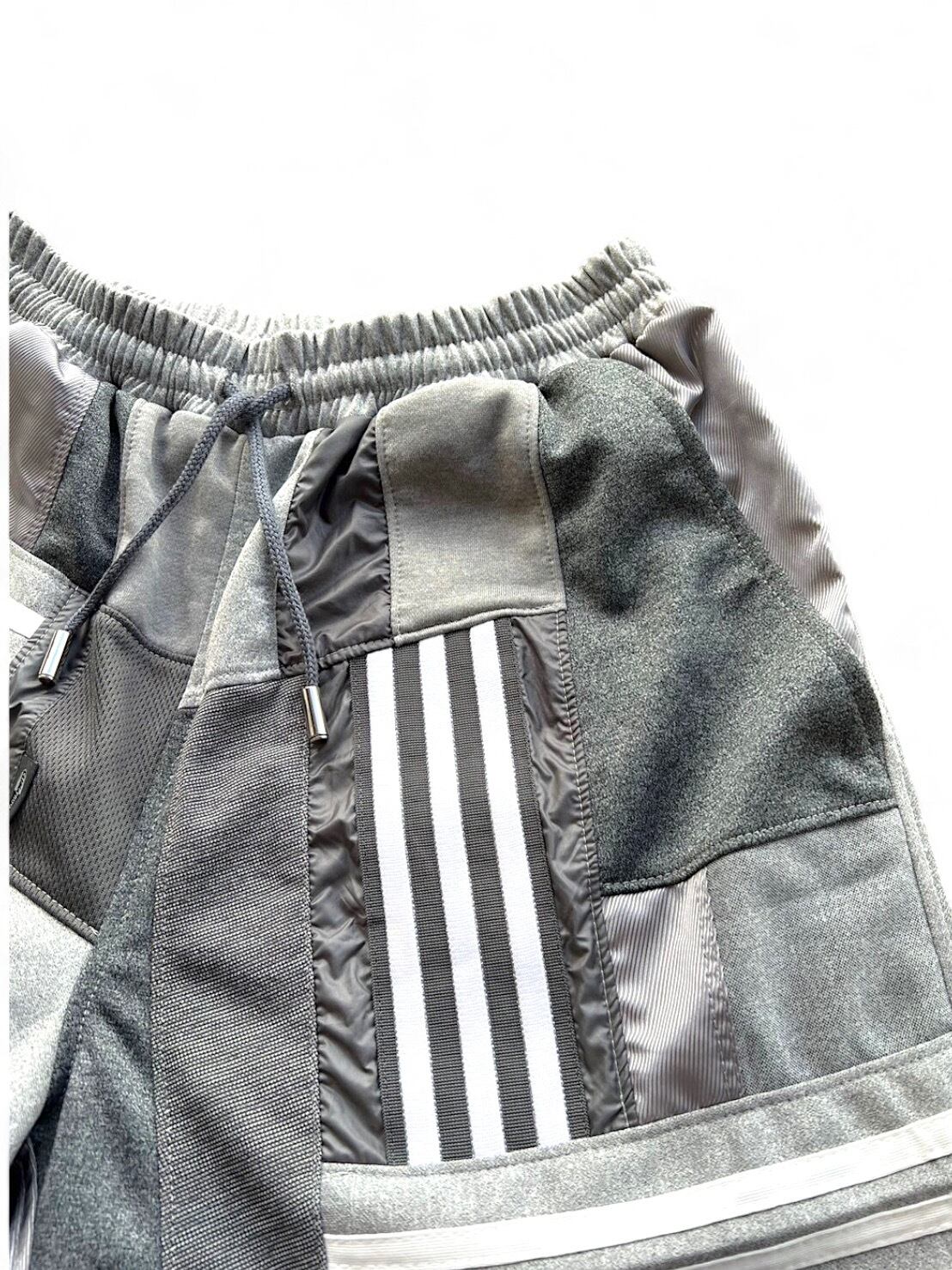 KOH ISHIGURO Upcycled Crazy Patchwork Short Pants -GRAY- Woman
