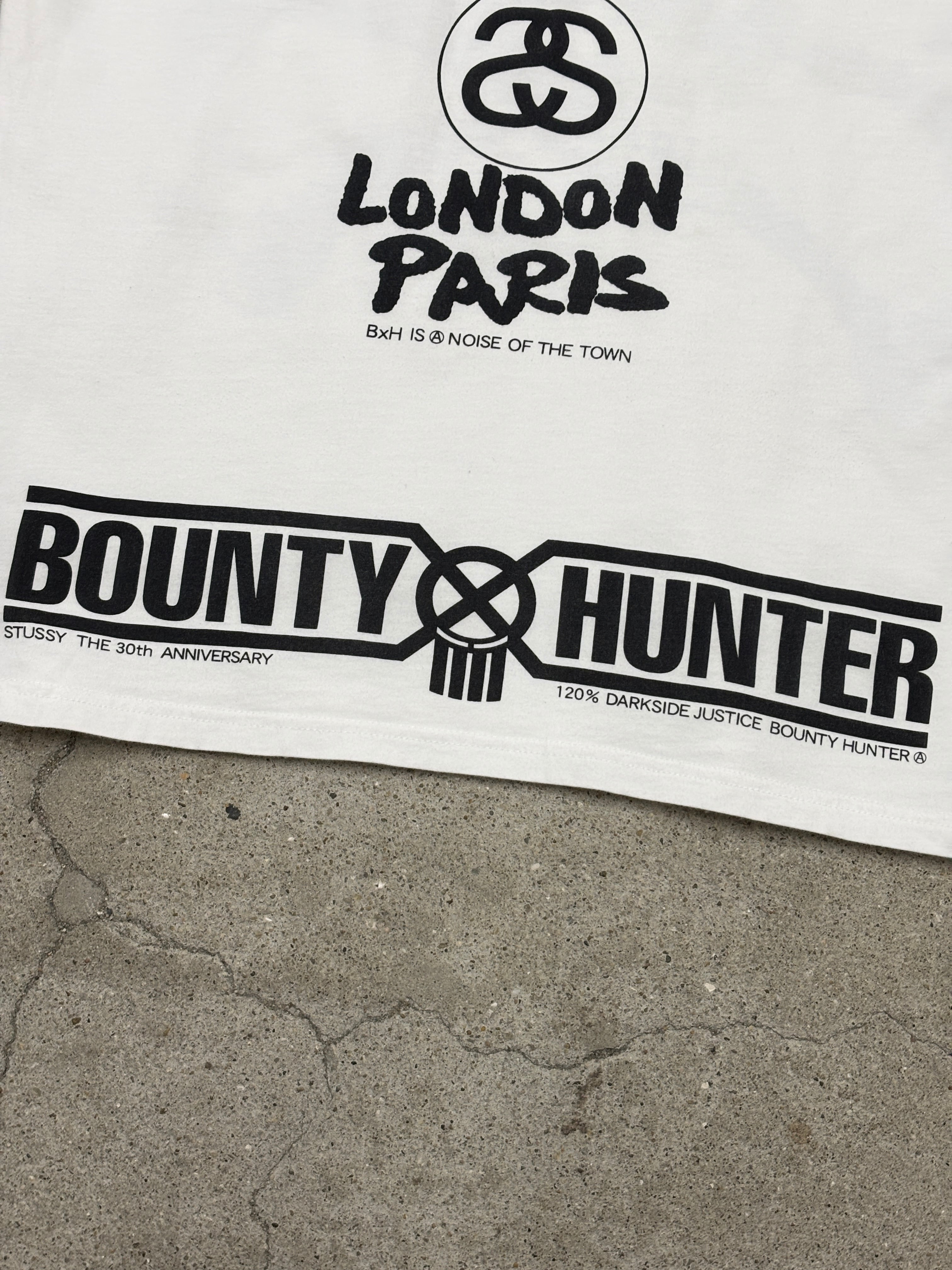 10s STUSSY × BOUNTY HUNTER/30th Anniversary/World Tour Tee/L/30