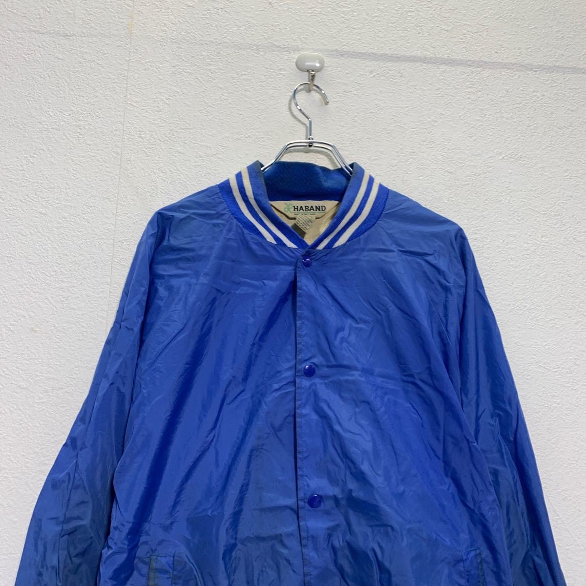 HABAND ナイロン スタジャン XL ブルー ホワイト ポケット ビッグ