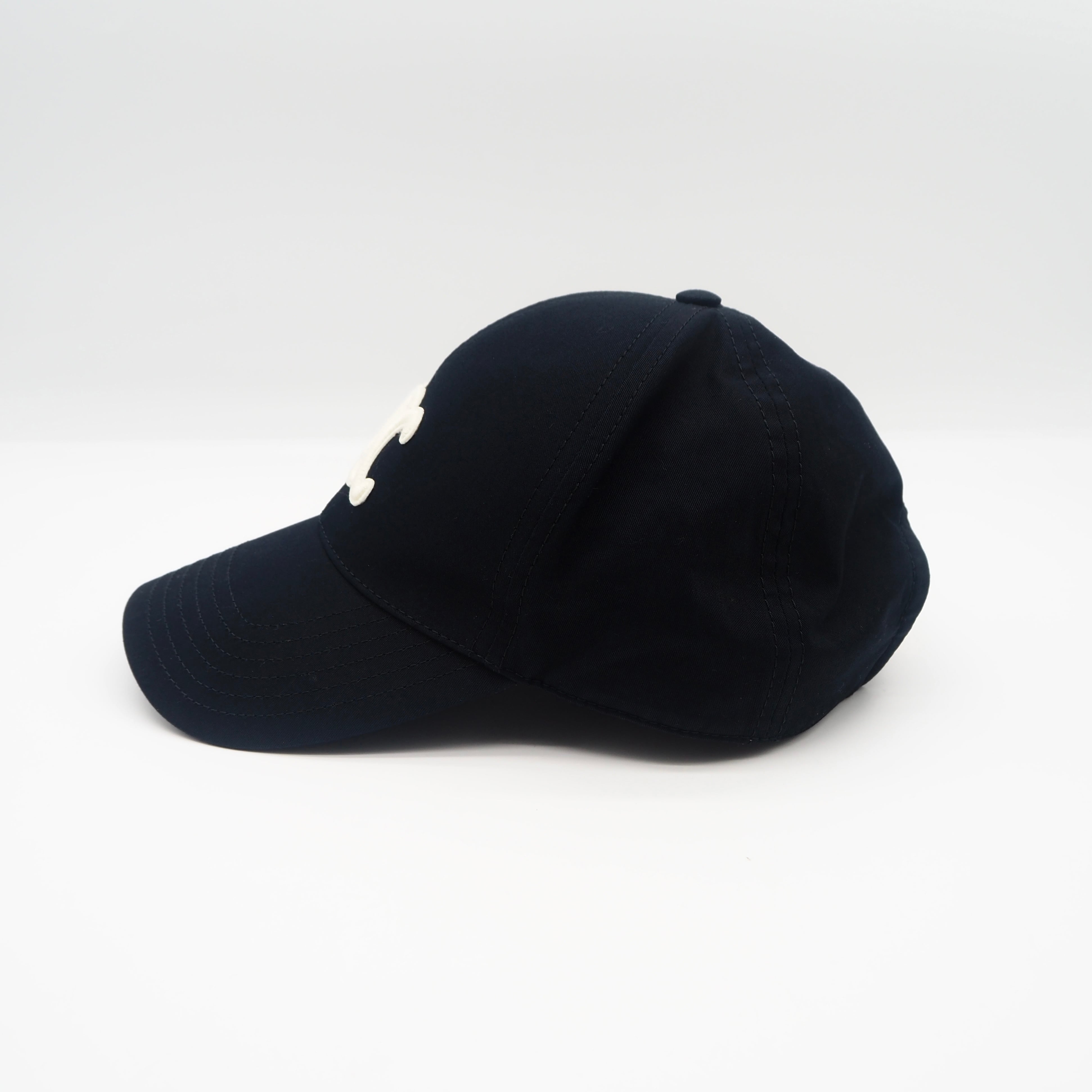 現行品】CELINE トリオンフ ベースボールキャップ帽子 ブラック