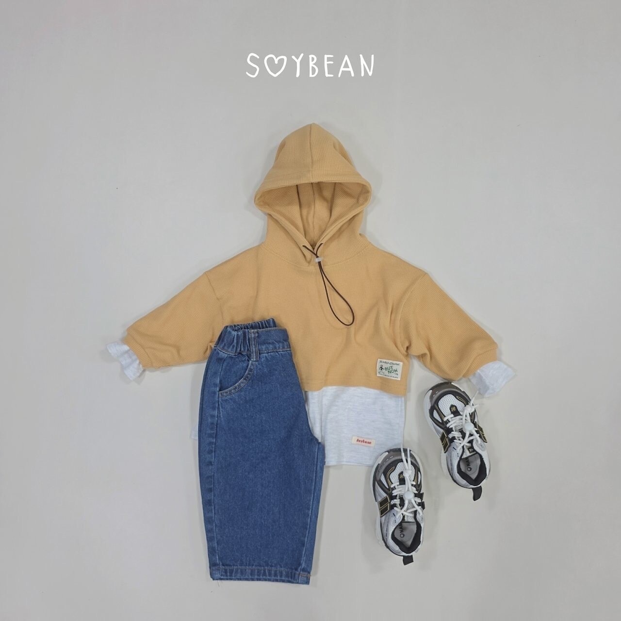 韓国子供服 / 26Autumn / soybean / レイヤード Tシャツ / キッズ服 / ジュニア服 / 秋服 *XS~JL*