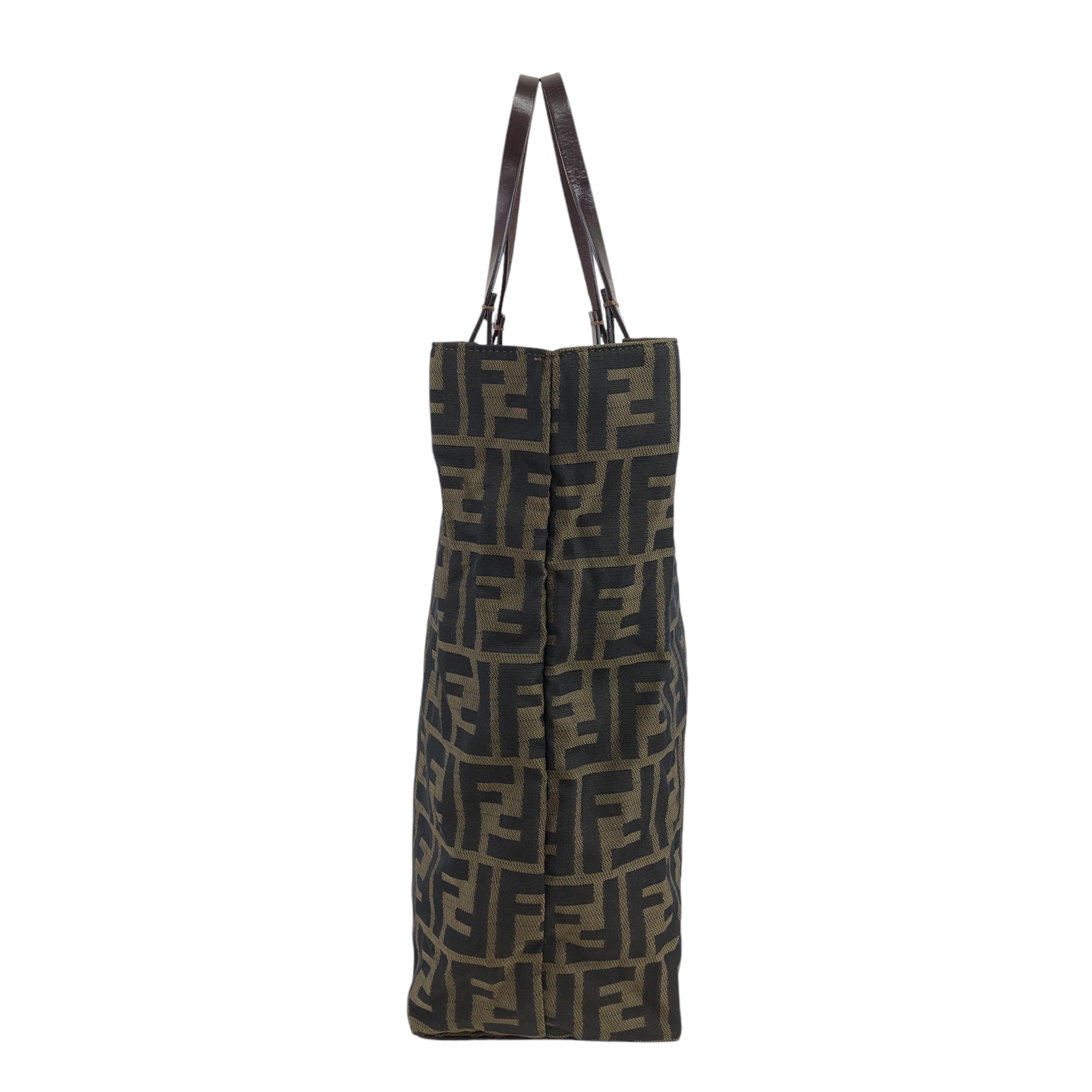 FENDI フェンディ ズッカ トートバッグ ブラウン ジャガード vintage