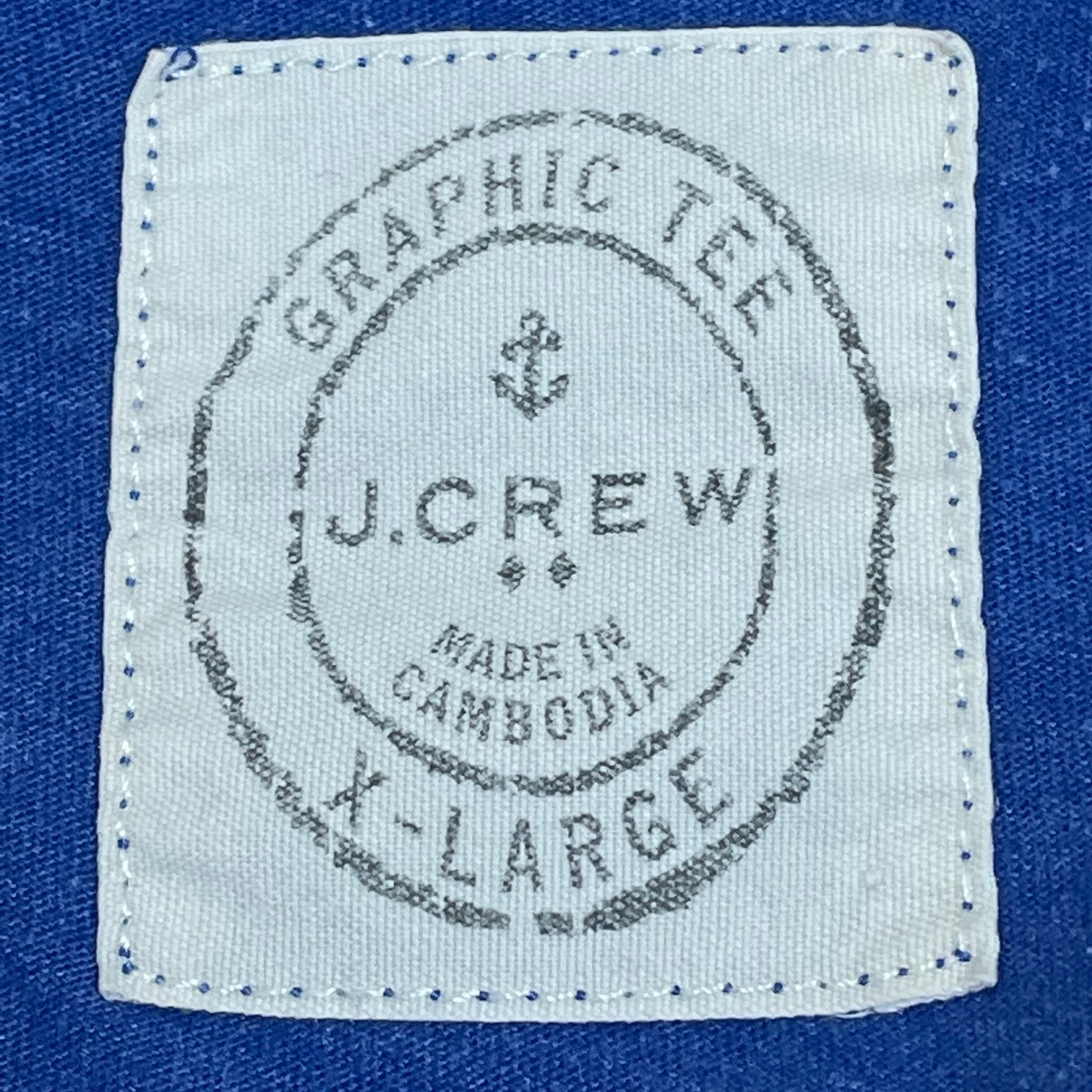 JCREW】NYC ヴィンテージ 加工 プリントTシャツ XL ブルー US古着 ...