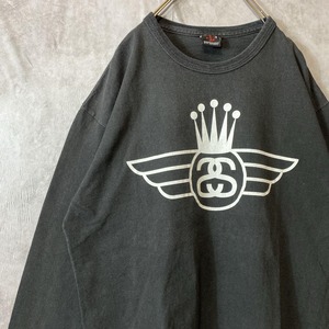 STUSSY 00s crown logo long sleeve T-shirt size L 配送A