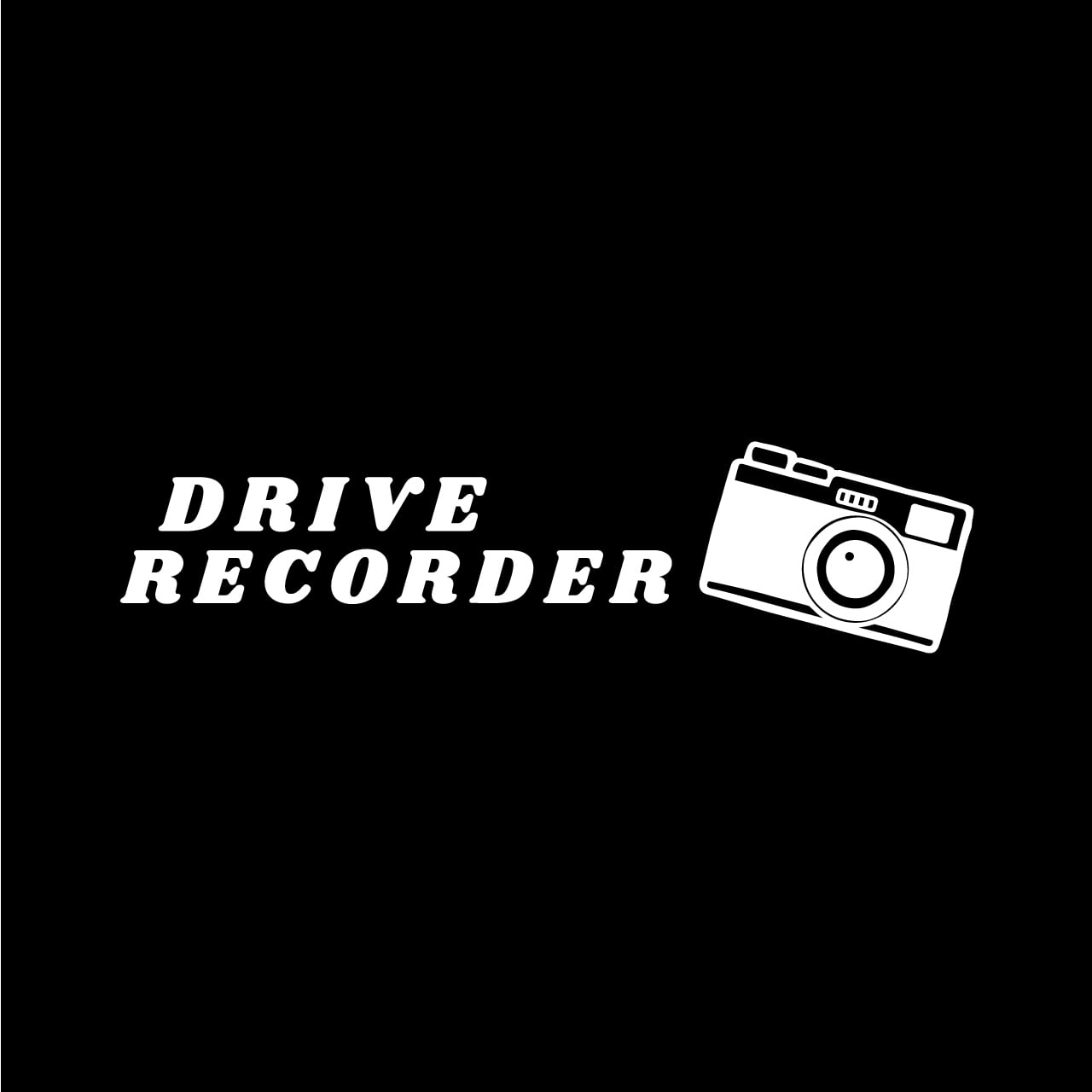 カメラ　ドラレコ　ドライブレコーダー　ステッカー　カッティングシート　REC　撮影中　搭載車　車載カメラ　あおり運転防止　防犯　かわいい　シンプル　防水　耐水