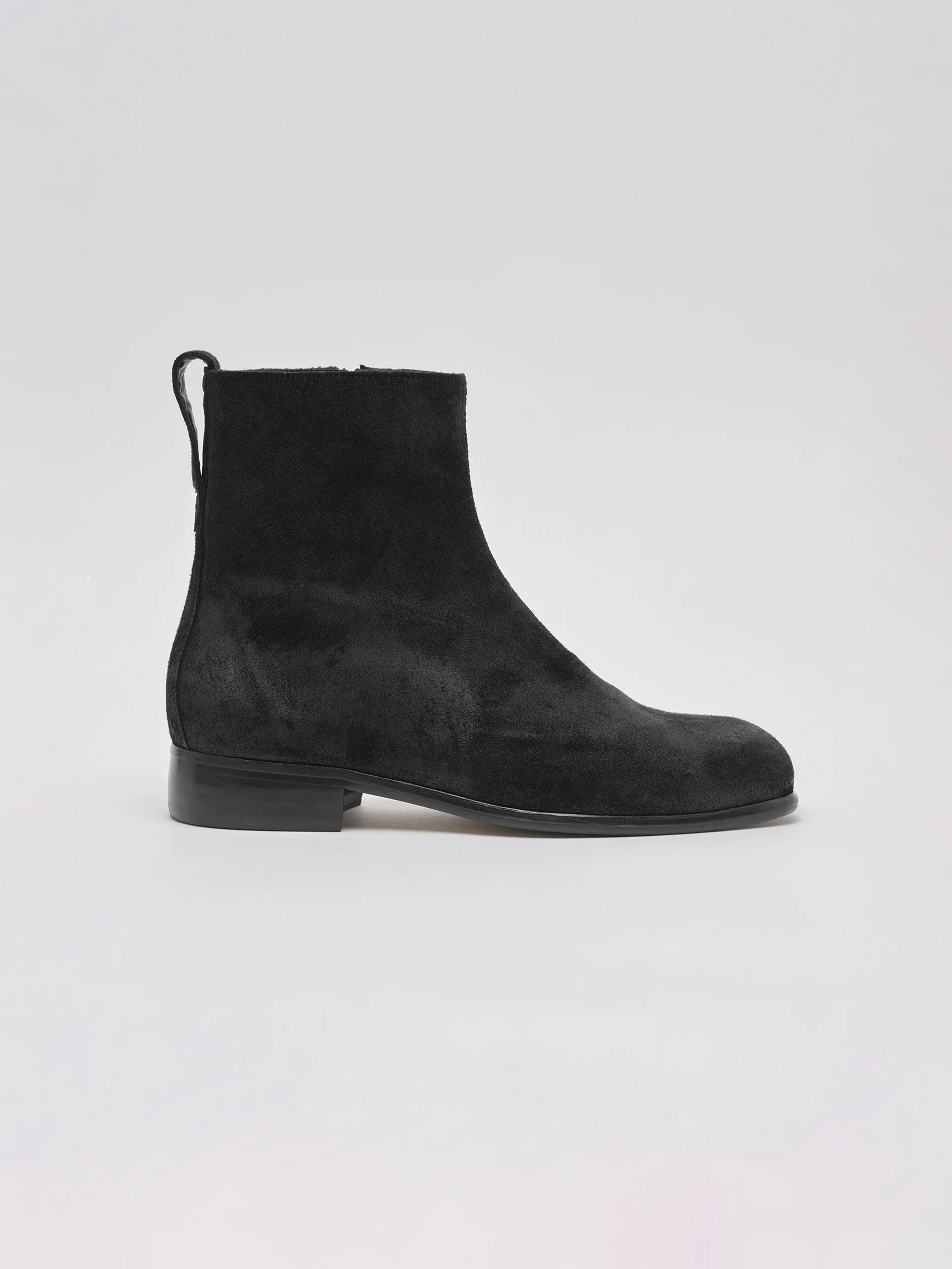 OUR LEGACY MICHAELIS BOOT Waxy Black Suede A4237MWB | BEST PACKING