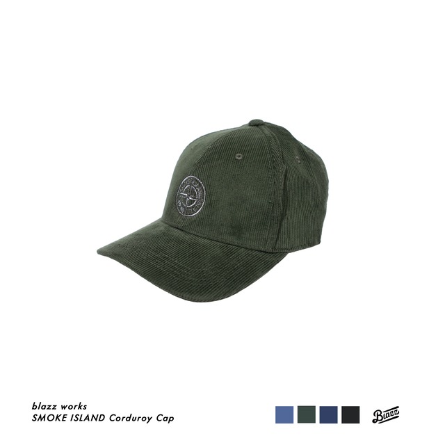 SMOKE ISLAND Corduroy Cap [OLIVE]