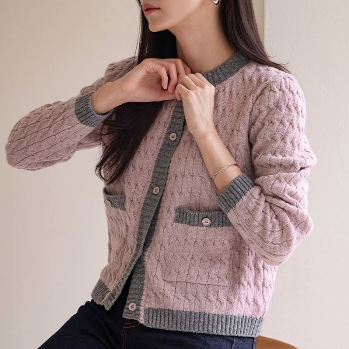 Two-Tone Diamond Knit ch0268