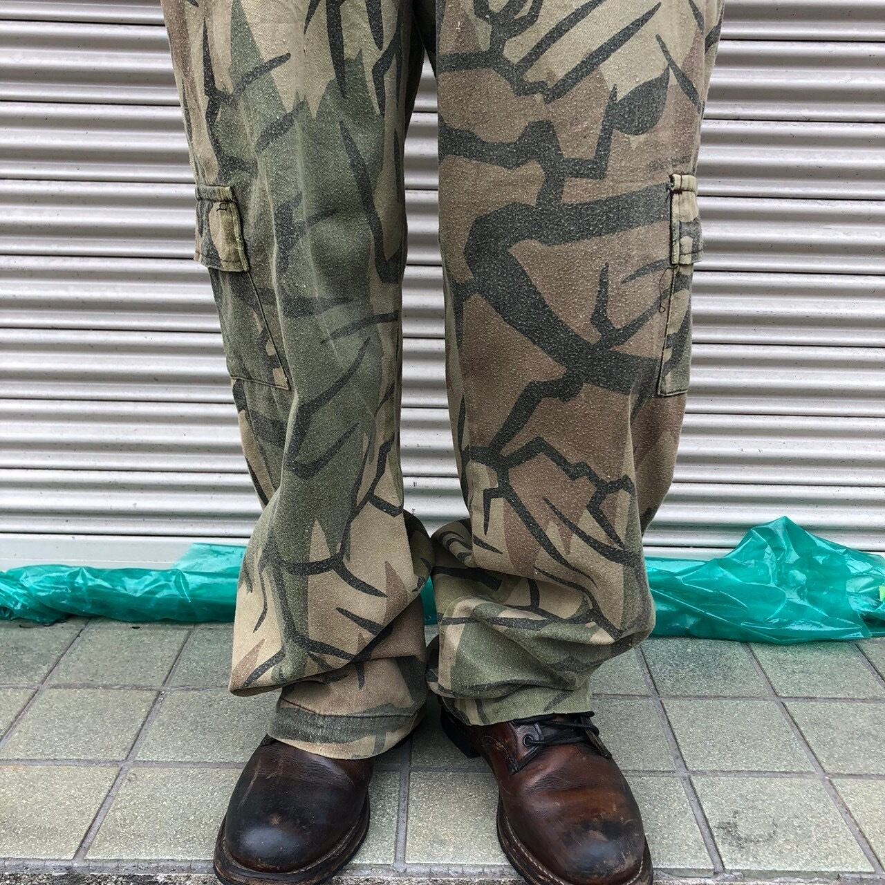 80s ヴィンテージ トライバル カモ パンツ S 迷彩 ASAT 米軍 USA