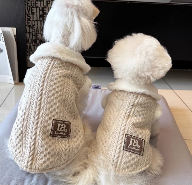 《即納》№1103060 編み込みニットファージャケット