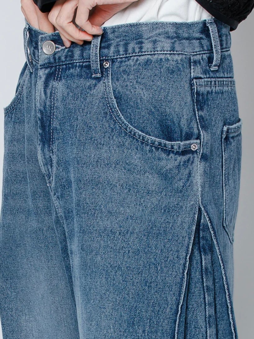 30%OFF】YENN(イエン) SIDE PLEATED DENIM PANTS サイド プリーテッド