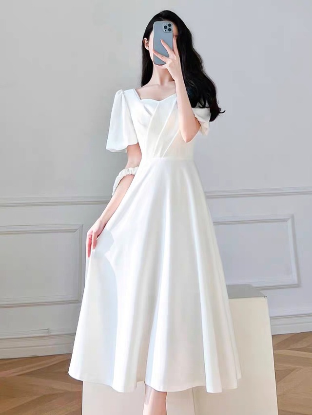 プュアな白天使 清楚感抜群 ロングワンピース