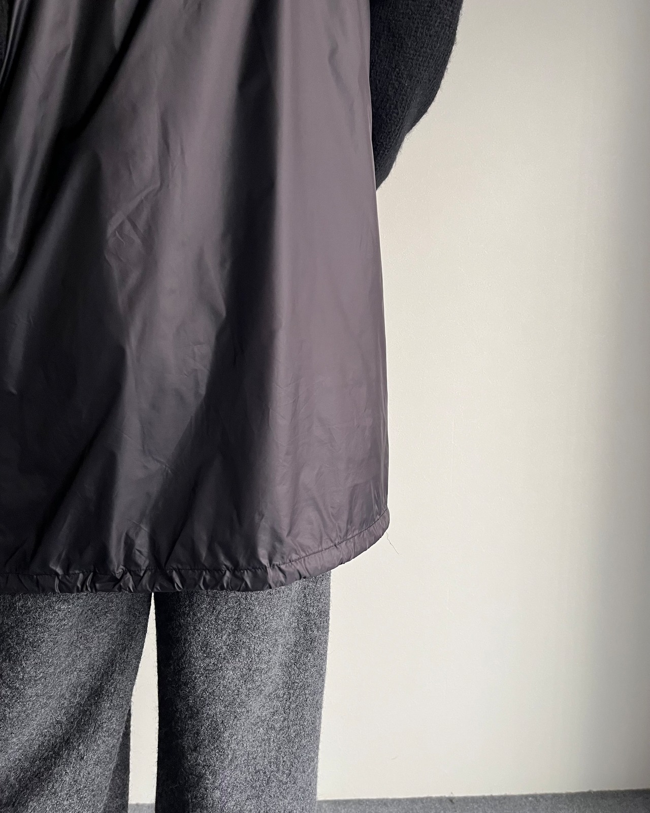 【3.1 Pillip Lim】long length nylon wool switching coat