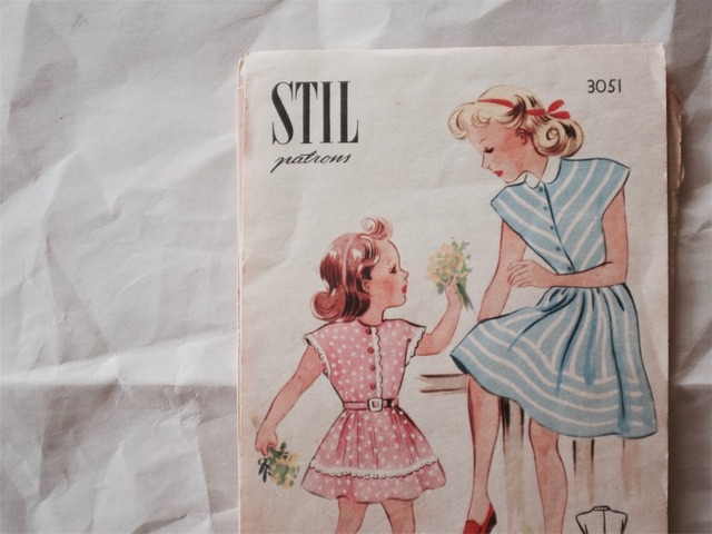 1948s France 永遠の子供服と型紙 女の子 パターン アンティーク