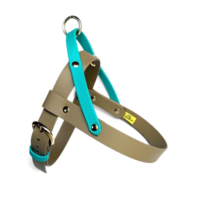 【完成品】Easy Care Harness（タン×ターコイズ）