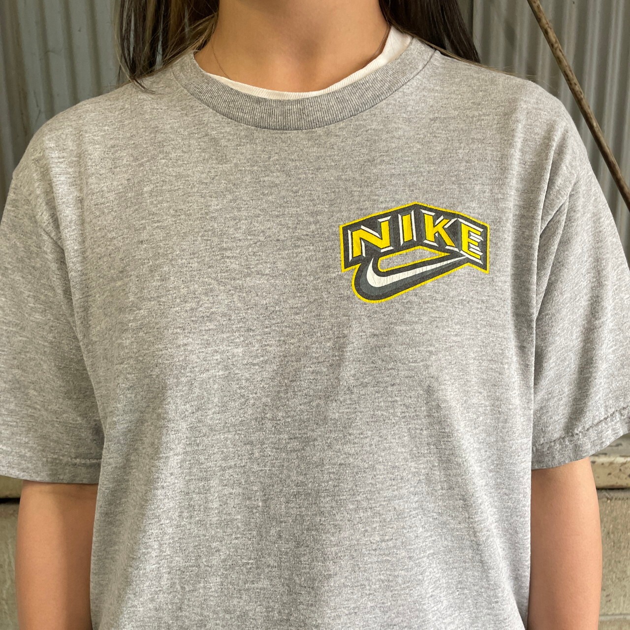 90年代 USA製 NIKE ナイキ スウォッシュロゴ アイスホッケー プリントT 