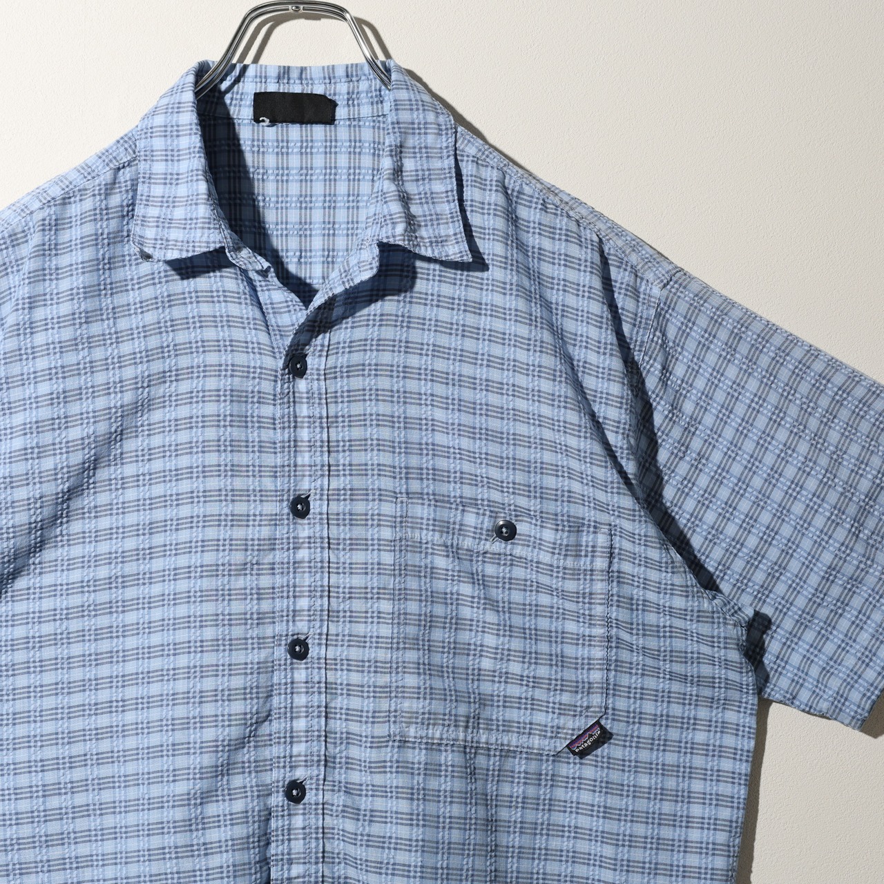 美品 M Puckerware Shirt Patagonia パッカーウェアシャツ パタゴニア  シアサッカー