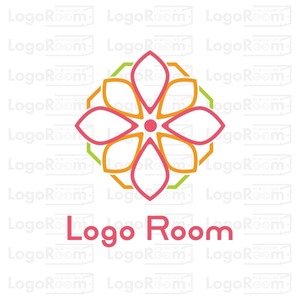 No811 カラフルな花びらのロゴ【花、カラフル、明るい、シンプル、親しみ、クリニック、美容、サロン、エステ、ネイル、ショップ、士業、医療、薬局、店舗、商品】