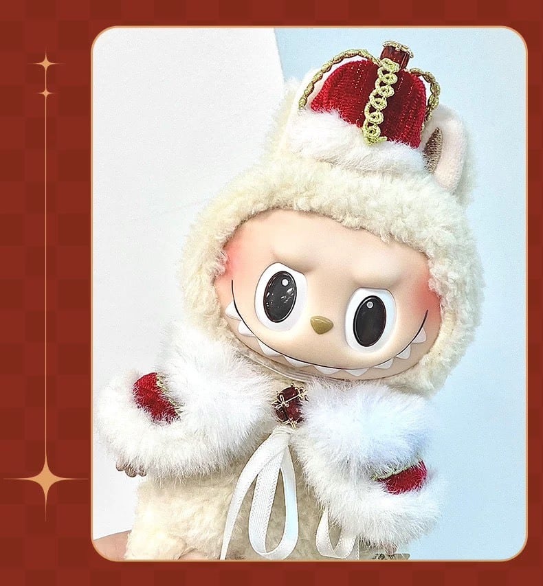 10cm】王様 王冠 マント セット 青色 赤色 着ぐるみ ぬい服 ぬいぐるみ