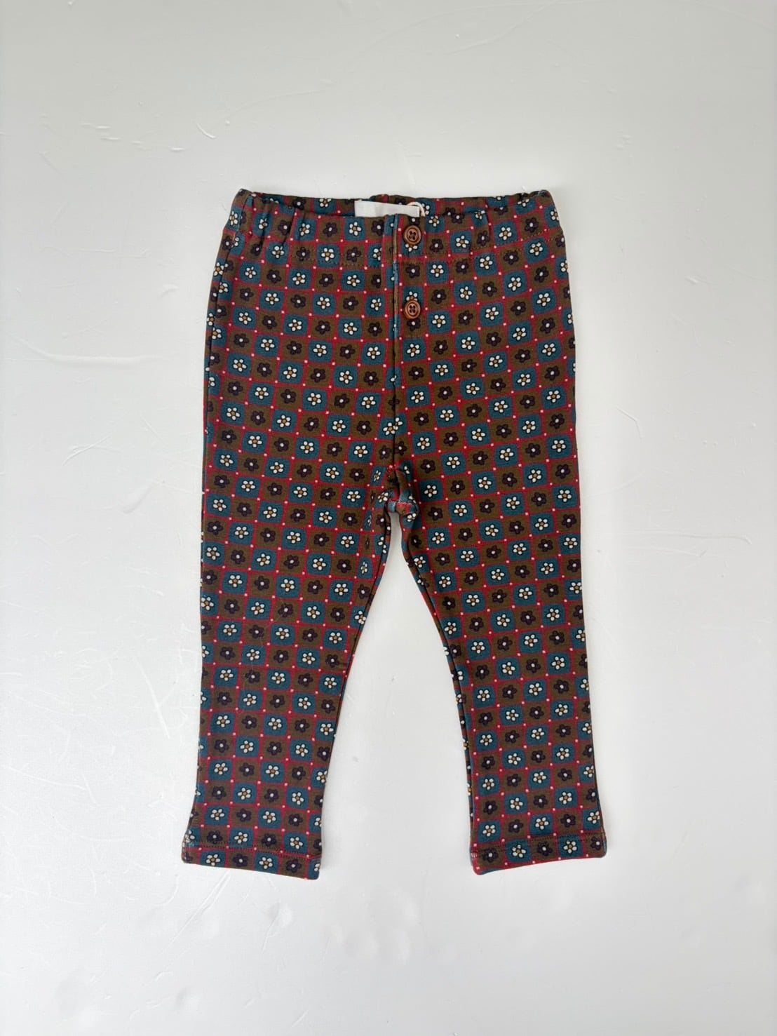 【26AW】&PAL(アンドパル)フラワースパッツ ボルドー(80/90/100/110)