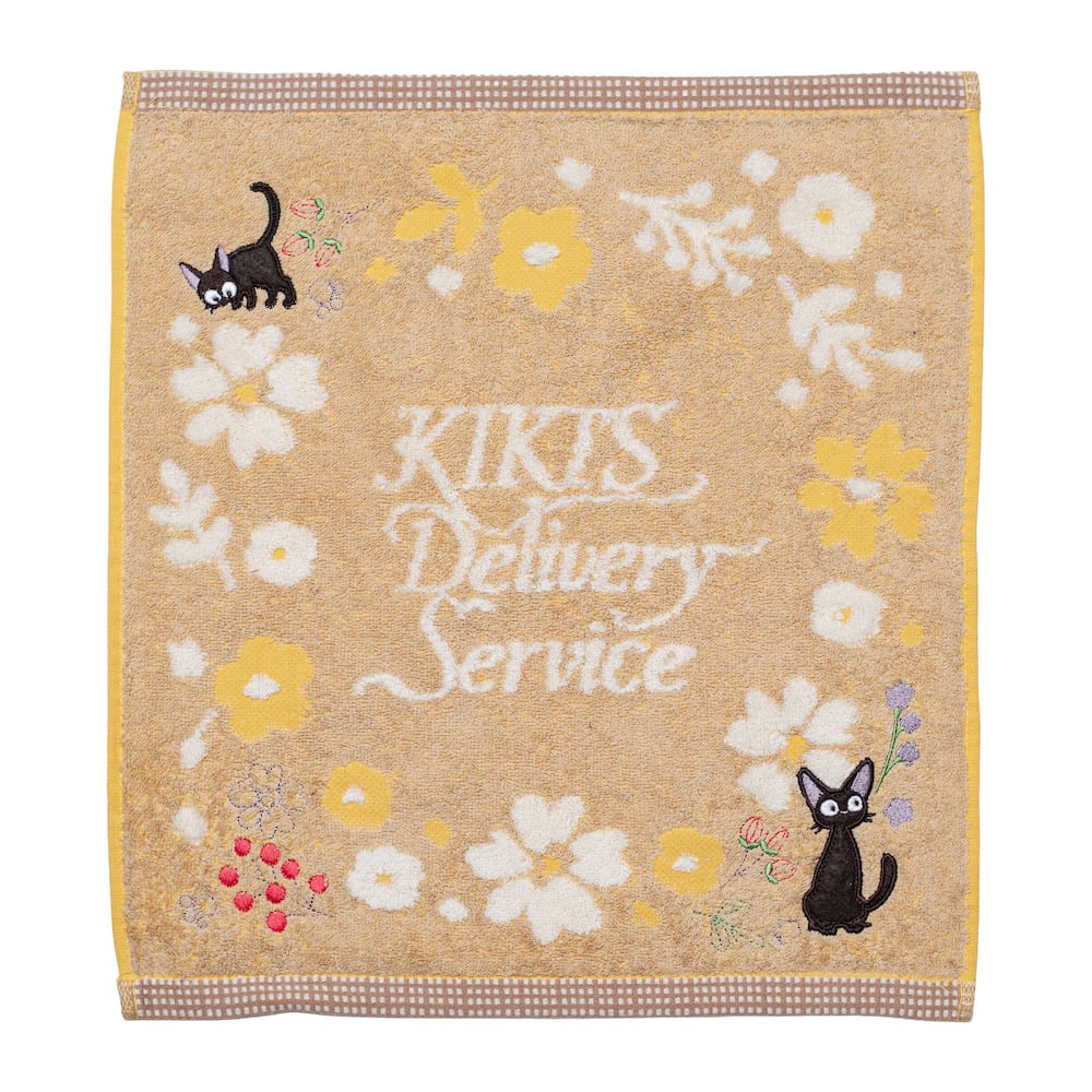 魔女の宅急便 ウォッシュタオル セピアフラワー(7355)