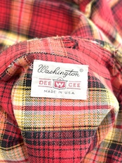 70s WASHINGTON DEE CEE FLANNEL SHIRT MADE IN USA Size L程