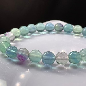 f116.透明度有り、爽やか系フローライトブレスレット