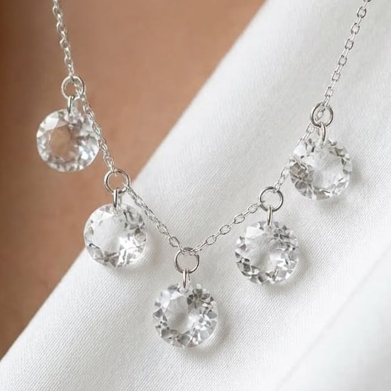 水晶　オクタゴンカット　上穴あり 10㎜　 650円／粒　2粒から　｜K0095