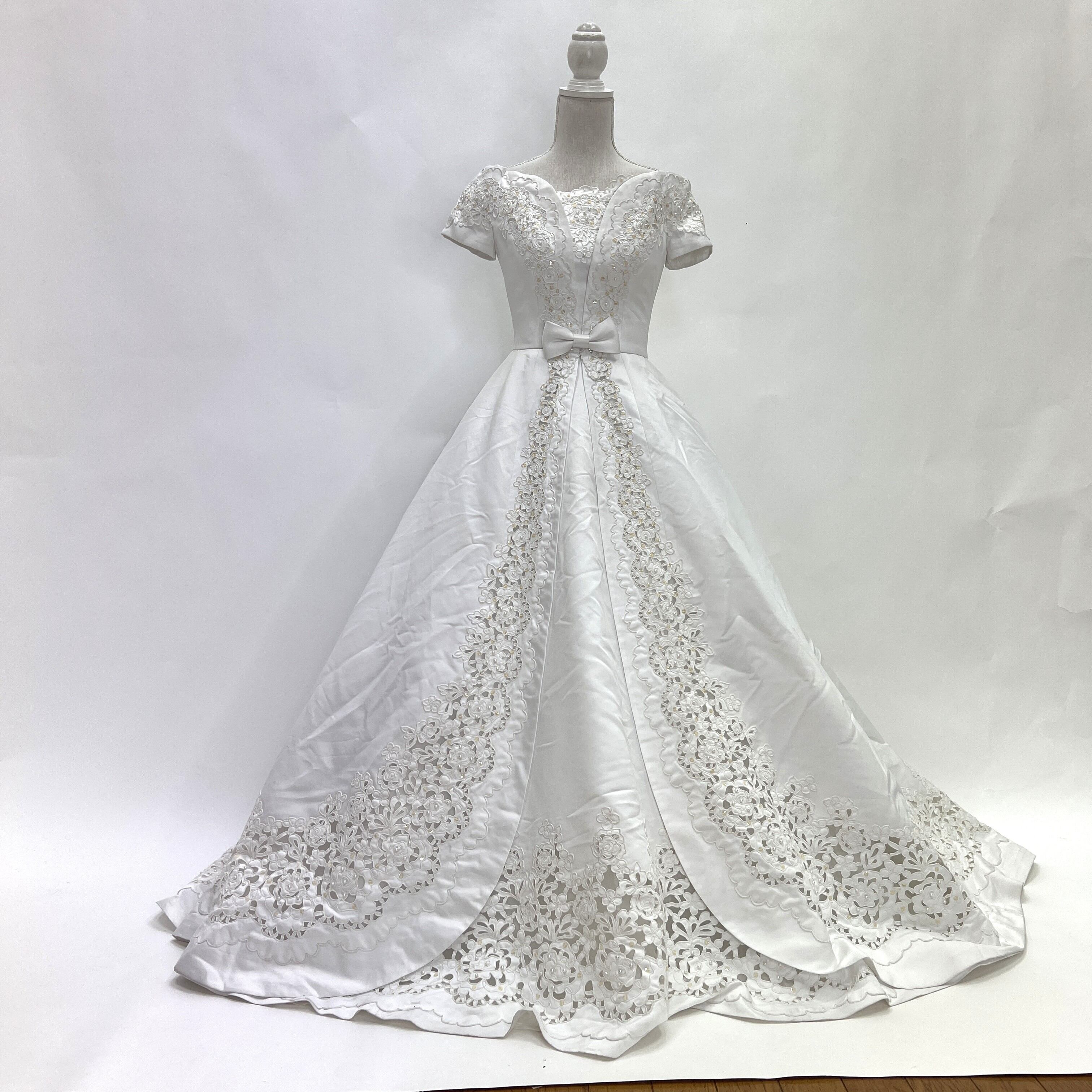 中古 ウェディングドレス プリンセス ホワイト 9号 W-362