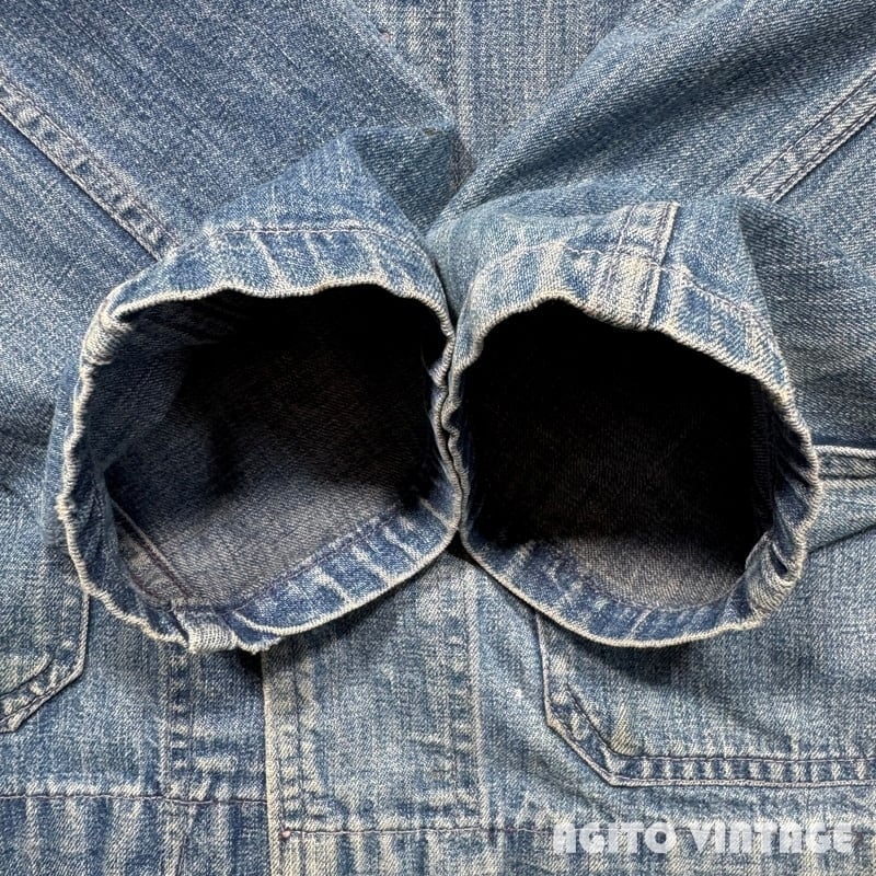 40's U.S.NAVY ショールカラーデニムカバーオール ヘチマ チェンジ