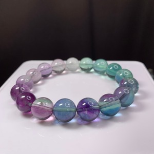 f04うる艶グラデーションフローライトブレスレット