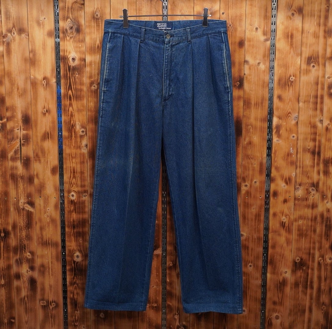 90s Polo Ralph Lauren デニムチノ チノパン 82 /ラルフローレン polo