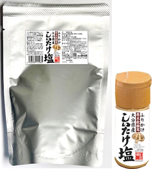 料理の味方 ! ふりかけ原木乾椎茸　お得な 詰め替え１袋150g×1+大分県産しいたけ塩1本45g