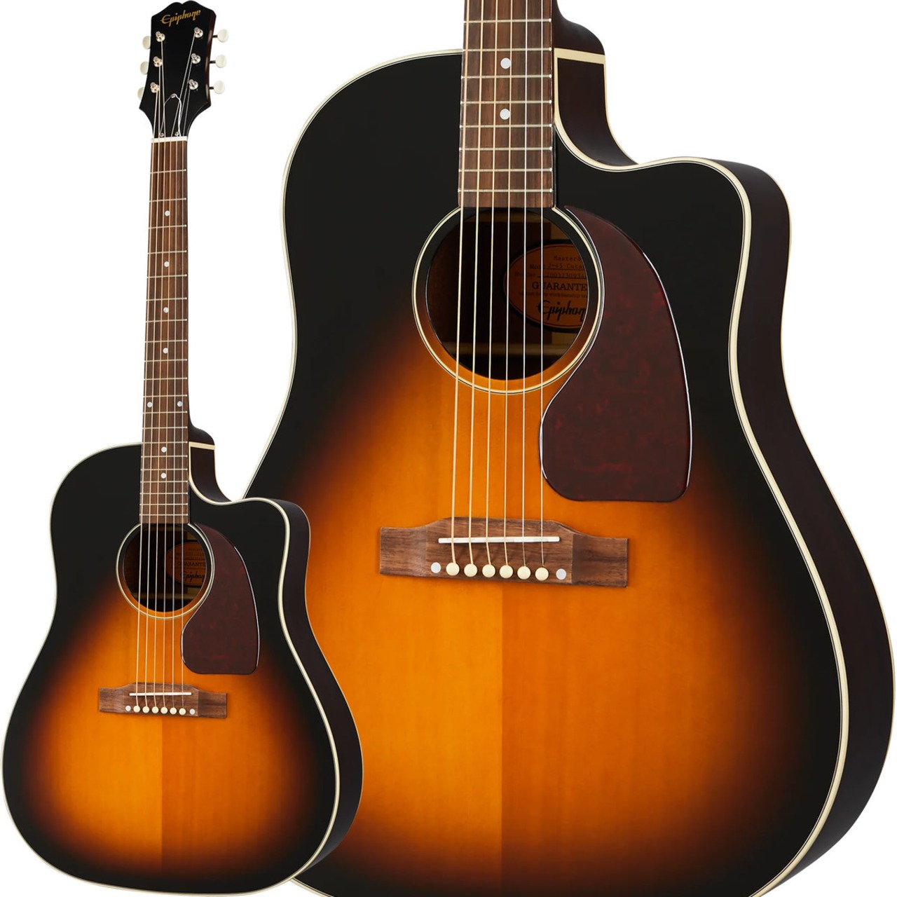 Epiphone Inspired by Gibson J-45 EC (Aged Vintage Sunburst Gloss) [Fishman プリアンプ搭載 カッタウェイ付き エレアコ仕様]