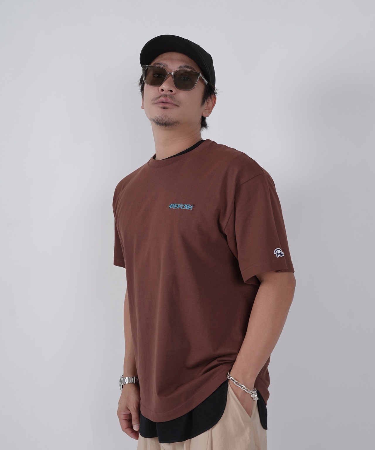 【#Re:room】SMALL LOGO EMBROIDERY T-SHIRTS［REC841］