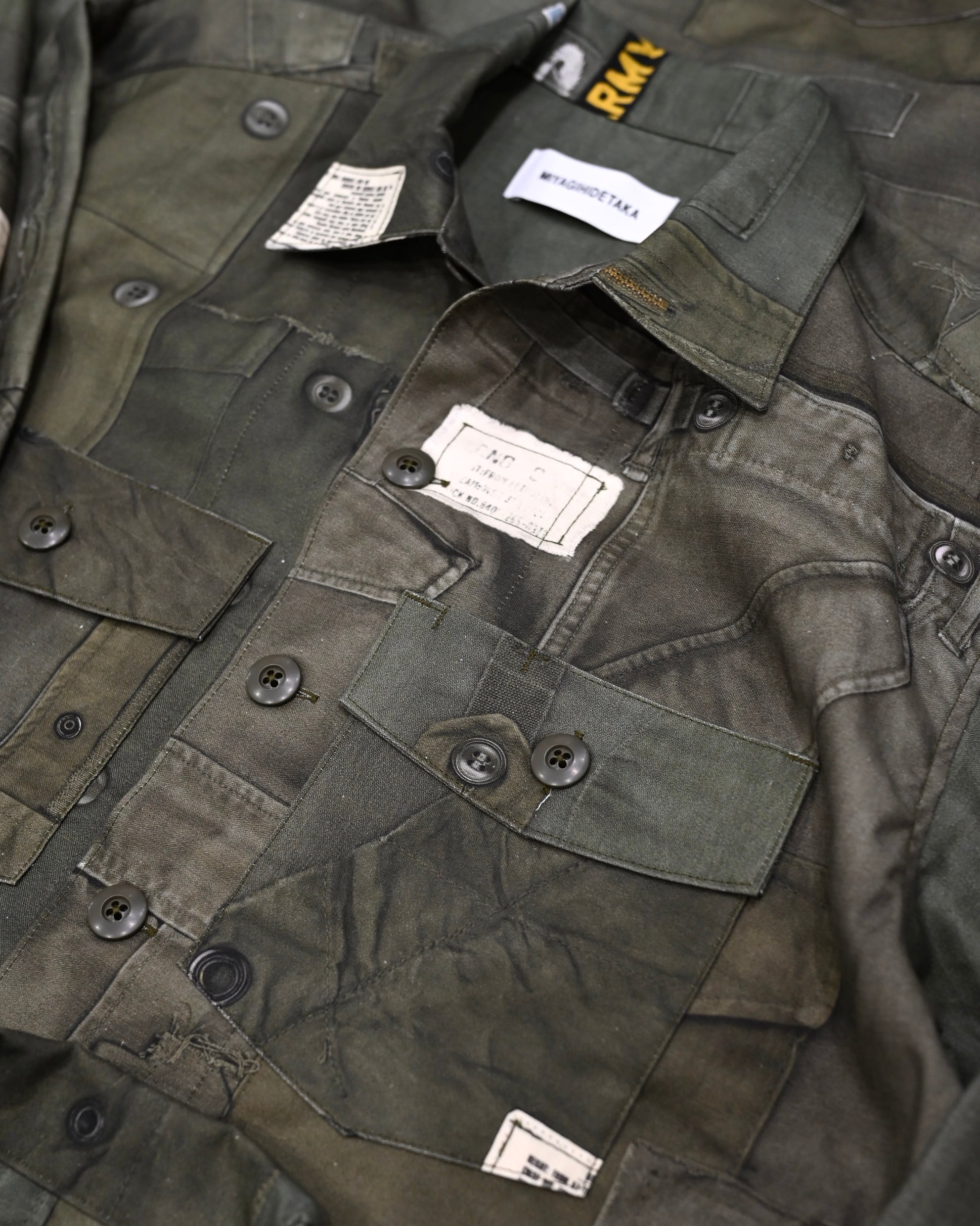 MIYAGIHIDETAKA ミヤギヒデタカ Military Shirt Military Shirt | MIYAGIHIDETAKA