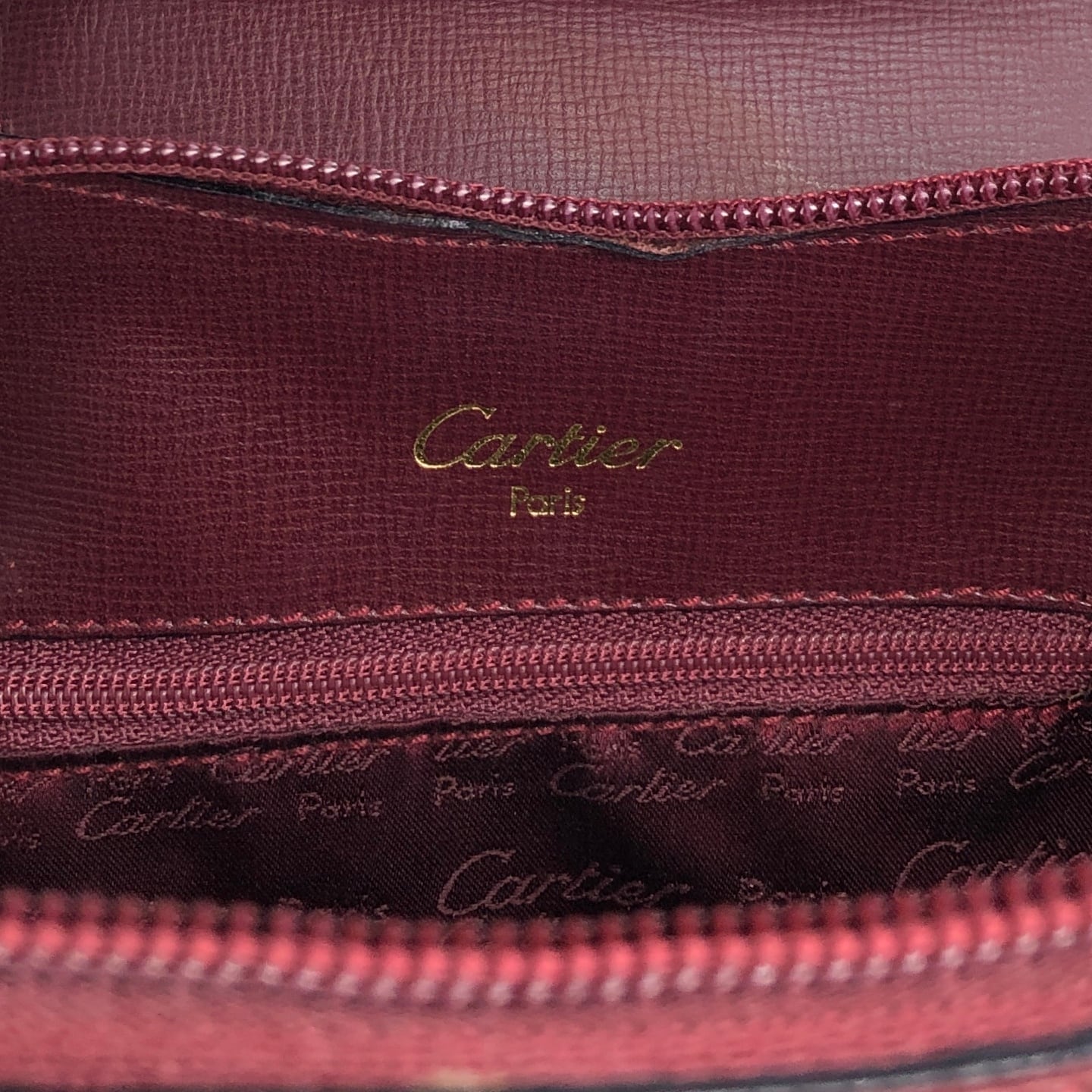 Cartier カルティエ バックパック ボルドー ターンロック レザー
