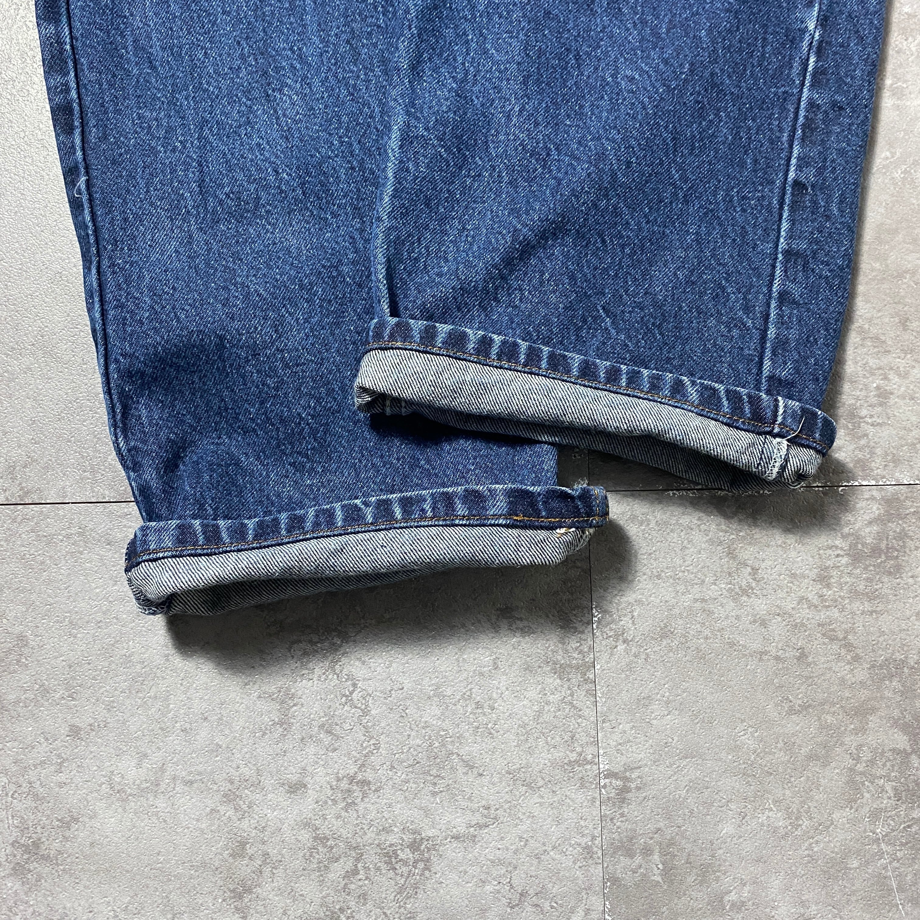 W38 L32】00's Levis 505 リーバイス ジッパーフライ ストレート 濃紺