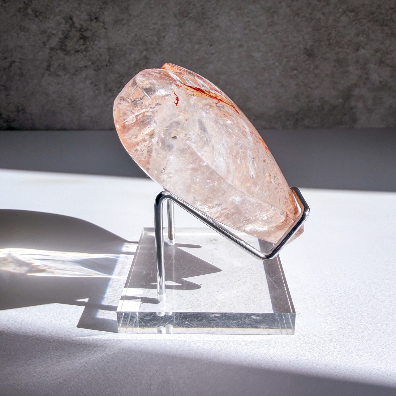 クリアファイヤークォーツ・ゴールデンヒーラー ハート ＊ Fire Quartz ＊ 天然石