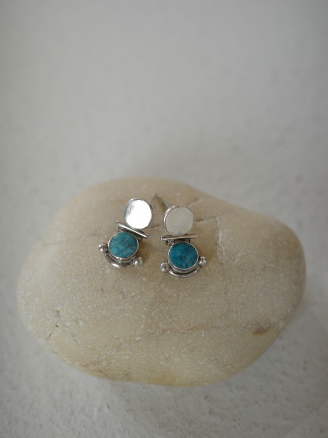 <vintage silver925>southwestern turquoise pierce