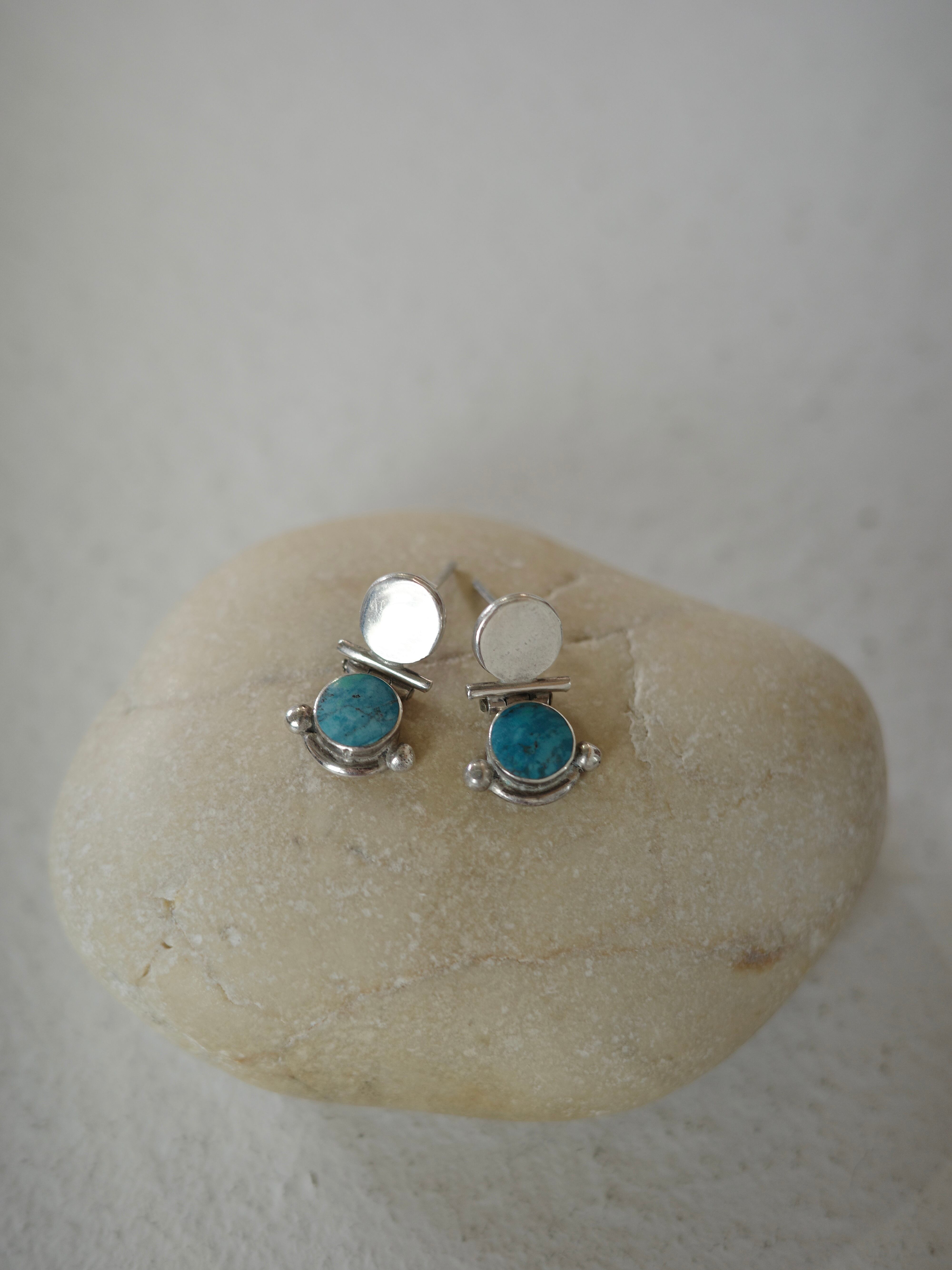 <vintage silver925>southwestern turquoise pierce