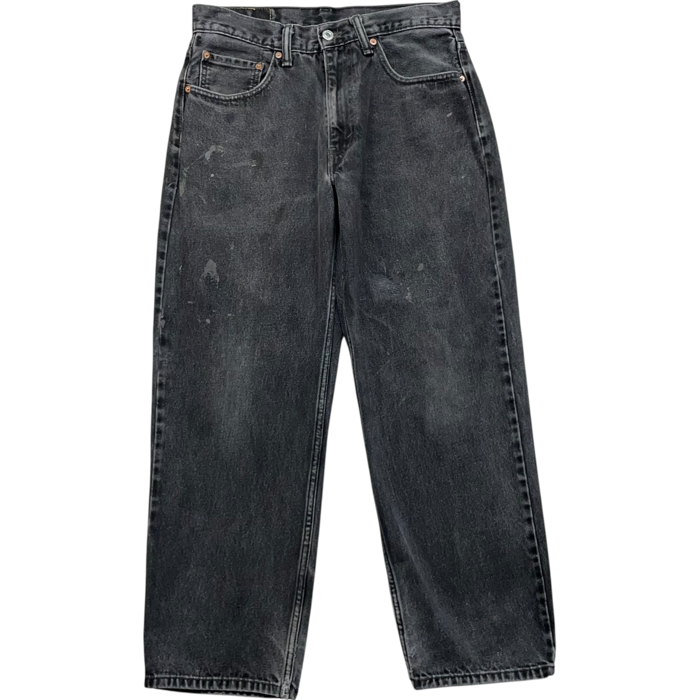 《実寸 W31L28》 Levi's リーバイス 550 ブラックデニム ペンキ 色落ち no.8669