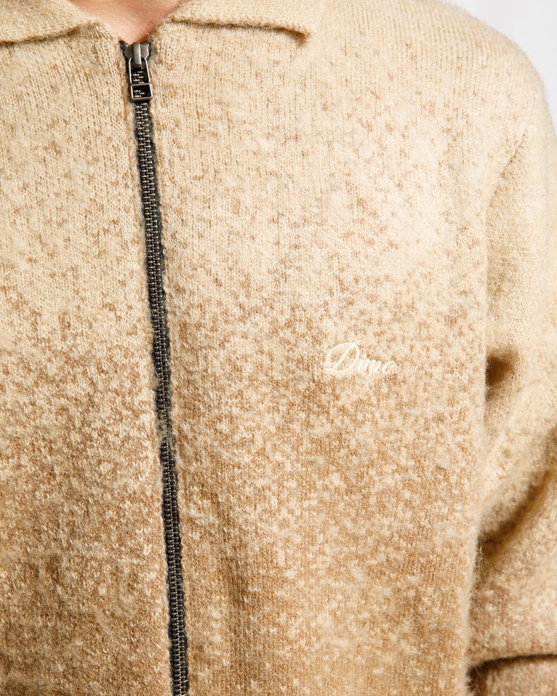 DIME / Mohair Double Zip Knit - Camel | GOOD TIMES