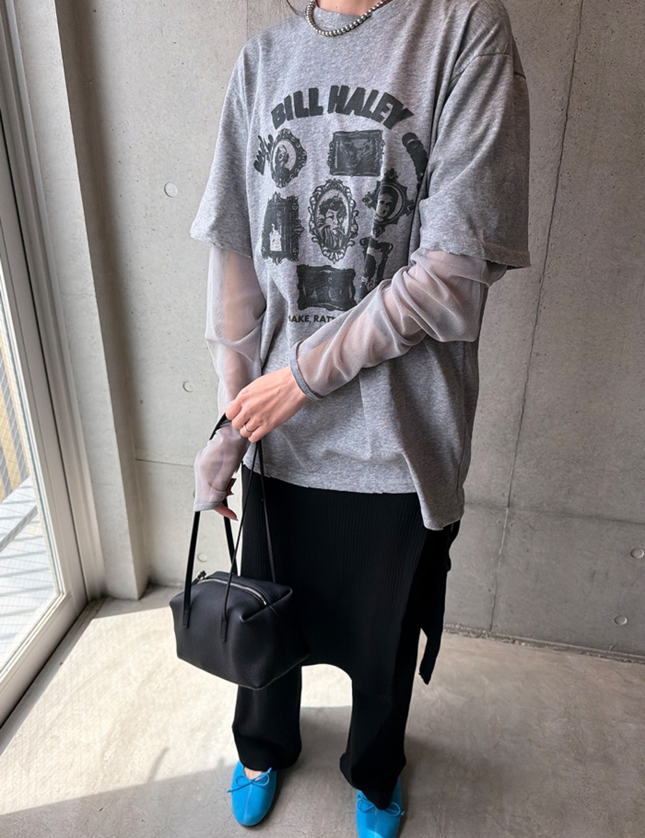 【26ss】Mesh See-through Layered Tops_3colors