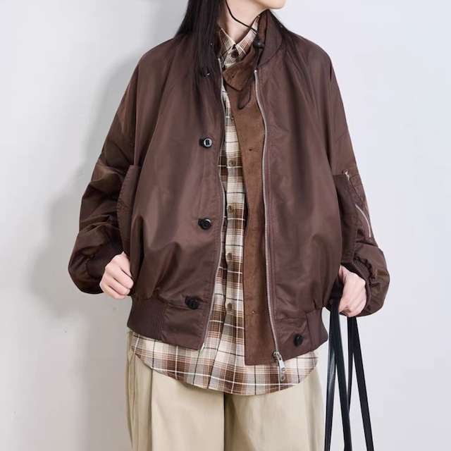 ナチュラル ミリタリーブルゾン