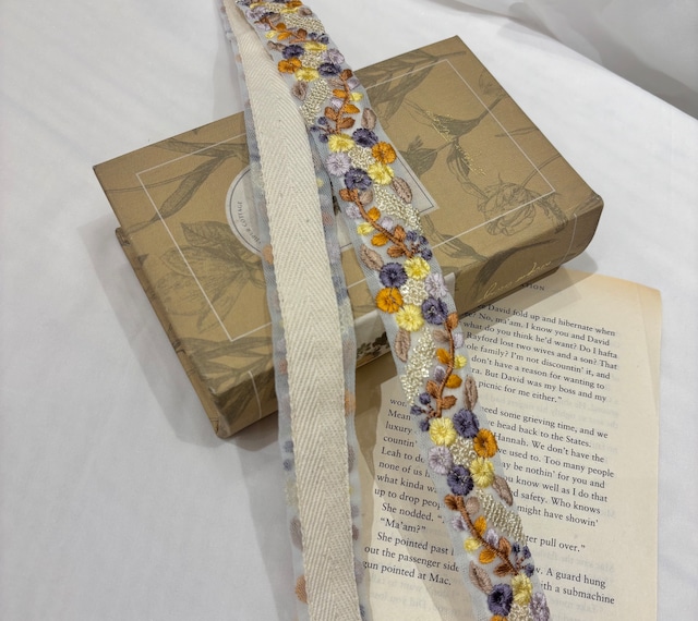 【長さ調整可能！】インド刺繍リボン ショルダー(A71-10)⑤